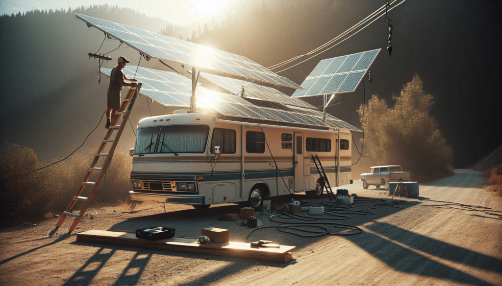 Installation de batteries solaires dans un camping-car